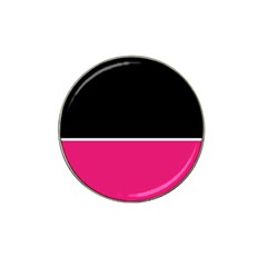 Black Pink Line White Hat Clip Ball Marker by Mariart