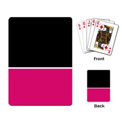 Black Pink Line White Playing Card by Mariart