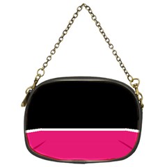 Black Pink Line White Chain Purses (one Side)  by Mariart