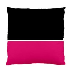 Black Pink Line White Standard Cushion Case (two Sides) by Mariart