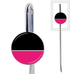 Black Pink Line White Book Mark by Mariart