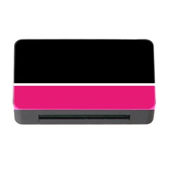 Black Pink Line White Memory Card Reader With Cf by Mariart