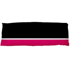 Black Pink Line White Body Pillow Case Dakimakura (two Sides) by Mariart