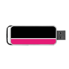 Black Pink Line White Portable Usb Flash (two Sides) by Mariart