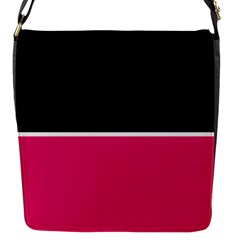 Black Pink Line White Flap Messenger Bag (s) by Mariart