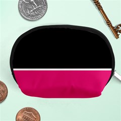 Black Pink Line White Accessory Pouches (medium)  by Mariart