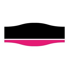 Black Pink Line White Stretchable Headband by Mariart