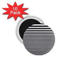 Black White Line 1 75  Magnets (10 Pack)  by Mariart