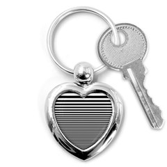 Black White Line Key Chains (heart) 