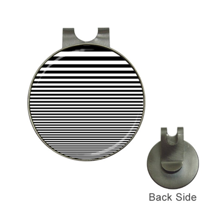 Black White Line Hat Clips with Golf Markers