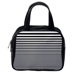 Black White Line Classic Handbags (one Side) by Mariart