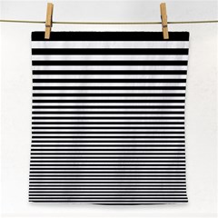 Black White Line Face Towel