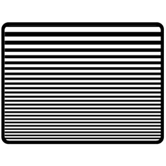 Black White Line Fleece Blanket (large)  by Mariart