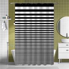 Black White Line Shower Curtain 48  X 72  (small)  by Mariart