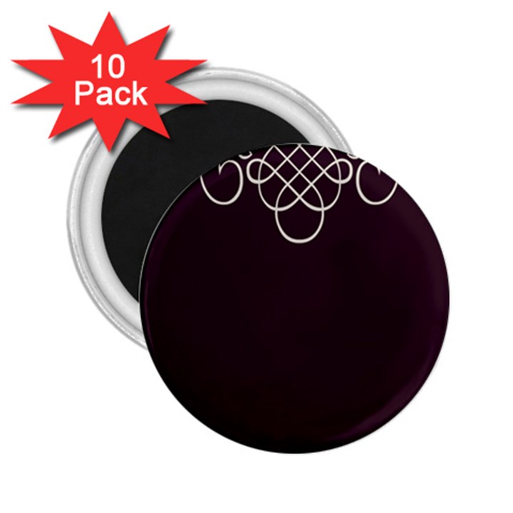 Black Cherry Scrolls Purple 2.25  Magnets (10 pack) 