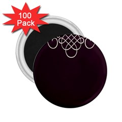 Black Cherry Scrolls Purple 2 25  Magnets (100 Pack)  by Mariart