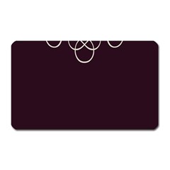 Black Cherry Scrolls Purple Magnet (rectangular) by Mariart