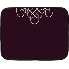 Black Cherry Scrolls Purple Fleece Blanket (mini) by Mariart