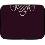 Black Cherry Scrolls Purple Fleece Blanket (Mini) 35 x27  Blanket