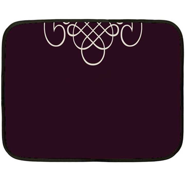 Black Cherry Scrolls Purple Fleece Blanket (Mini)