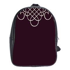 Black Cherry Scrolls Purple School Bags (xl)  by Mariart