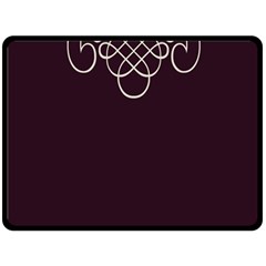 Black Cherry Scrolls Purple Double Sided Fleece Blanket (large)  by Mariart