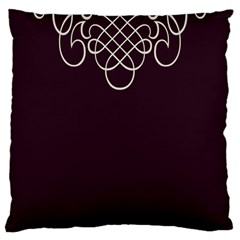 Black Cherry Scrolls Purple Standard Flano Cushion Case (one Side) by Mariart