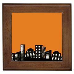 City Building Orange Framed Tiles