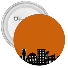 City Building Orange 3  Buttons by Mariart