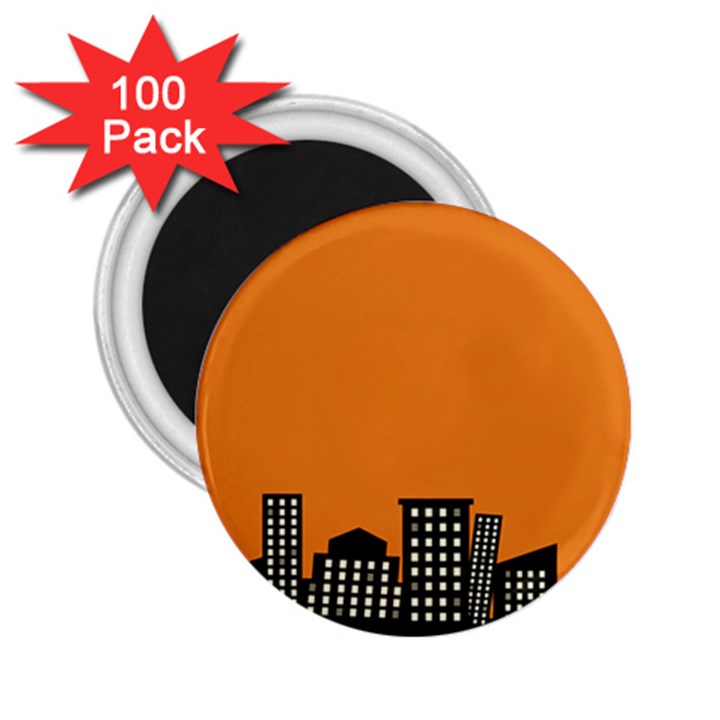 City Building Orange 2.25  Magnets (100 pack) 