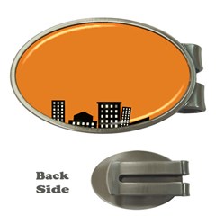 City Building Orange Money Clips (oval)  by Mariart