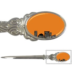 City Building Orange Letter Openers by Mariart