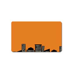 City Building Orange Magnet (name Card)