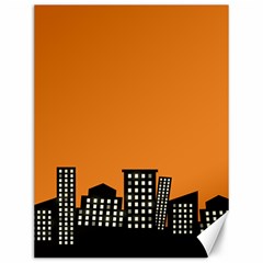 City Building Orange Canvas 12  X 16   by Mariart