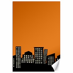 City Building Orange Canvas 20  X 30   by Mariart