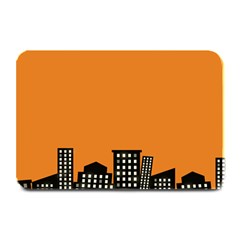 City Building Orange Plate Mats by Mariart