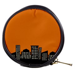 City Building Orange Mini Makeup Bags by Mariart