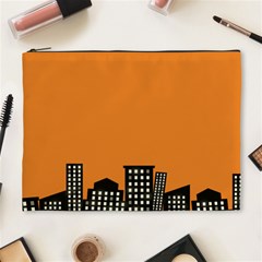 City Building Orange Cosmetic Bag (xl) by Mariart