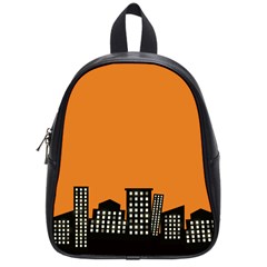 City Building Orange School Bags (small)  by Mariart