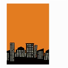 City Building Orange Small Garden Flag (two Sides) by Mariart