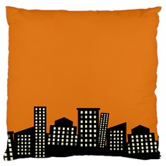 City Building Orange Large Cushion Case (one Side) by Mariart