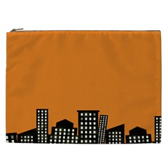 City Building Orange Cosmetic Bag (xxl)  by Mariart