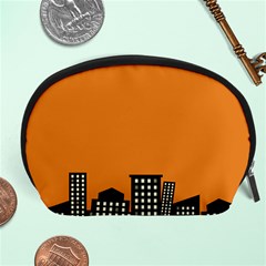 City Building Orange Accessory Pouches (large)  by Mariart