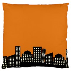 City Building Orange Standard Flano Cushion Case (two Sides) by Mariart