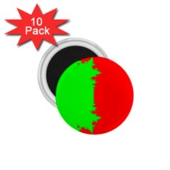 Critical Points Line Circle Red Green 1 75  Magnets (10 Pack)  by Mariart