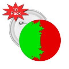 Critical Points Line Circle Red Green 2 25  Buttons (10 Pack) 