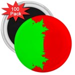 Critical Points Line Circle Red Green 3  Magnets (100 pack) Front