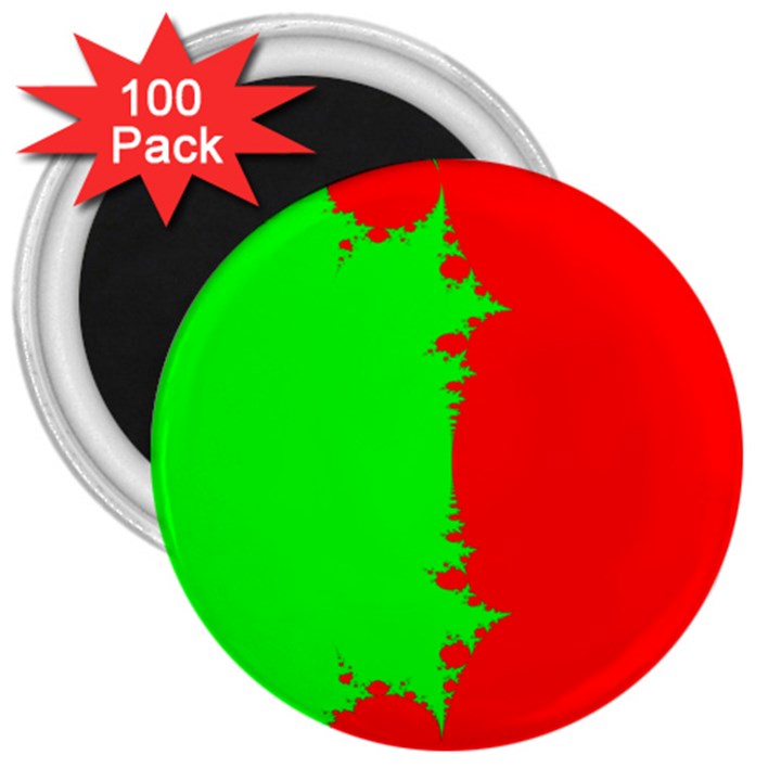 Critical Points Line Circle Red Green 3  Magnets (100 pack)