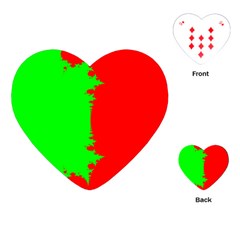 Critical Points Line Circle Red Green Playing Cards (heart)  by Mariart