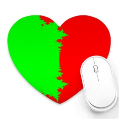 Critical Points Line Circle Red Green Heart Mousepads by Mariart